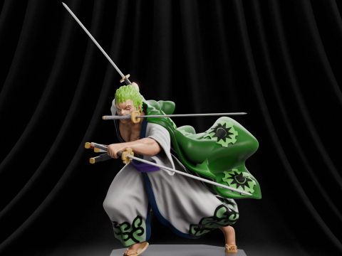 Roronoa Zoro - One Piece 3D 프린트 모델