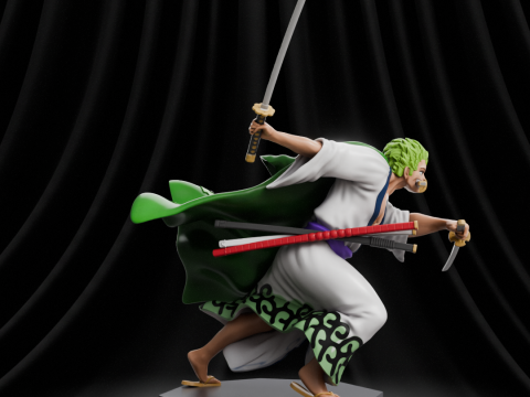 Roronoa Zoro - One Piece 3D 프린트 모델