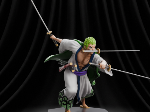 Roronoa Zoro - One Piece 3D 프린트 모델