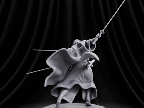 Roronoa Zoro - One Piece 3D 프린트 모델