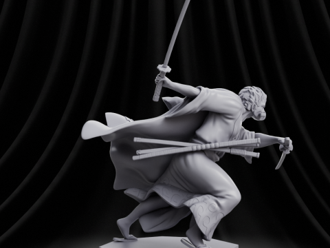 Roronoa Zoro - One Piece 3D 프린트 모델