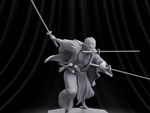Roronoa Zoro - One Piece 3D 프린트 모델