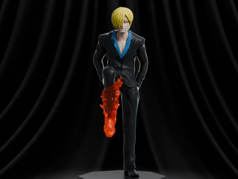 Sanji - One Piece Modelo de Impressão 3D
