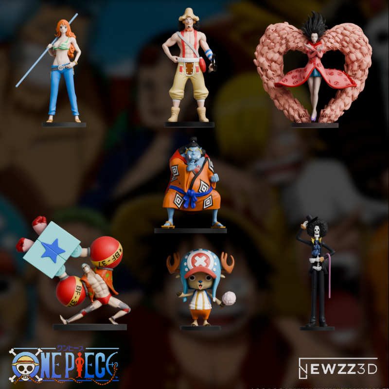 One Piece Miniature Pack 3D Принт Модель .c4d .max .obj .3ds .fbx .stl .blend