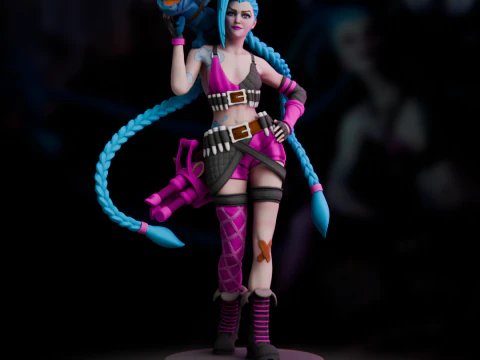 Jinx Classico - League of Legends Modello di stampa 3D