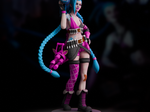 Jinx Classic - League of Legends 3D Принт Модель