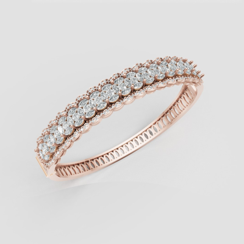3D Printable Jewelry design of Bangle with diamonds 3D 模型 .c4d .max .obj .3ds .fbx .stl .blend 
