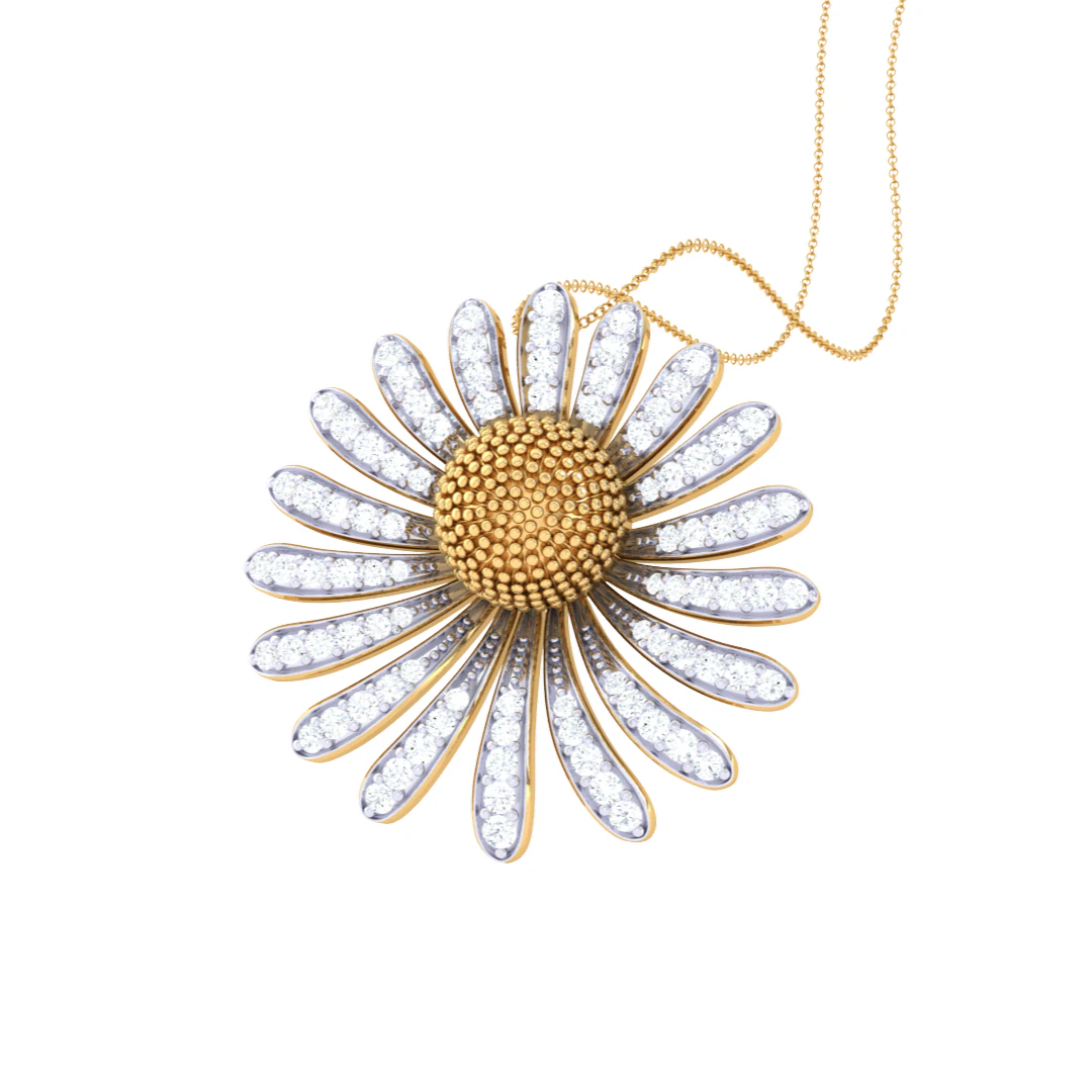3D Printable Cad jewelry design of Lady diamond Pendant 3D Model .c4d .max .obj .3ds .fbx .stl .blend 