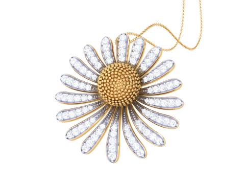 3D Printable Cad jewelry design of Lady diamond Pendant 3D 模型