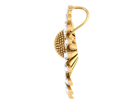 3D Printable Cad jewelry design of Lady diamond Pendant 3D Model