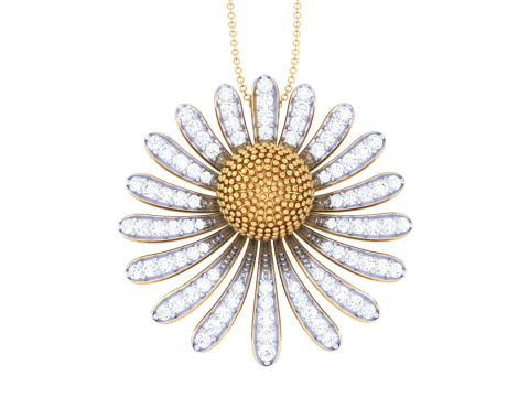 3D Printable Cad jewelry design of Lady diamond Pendant 3D मॉडल