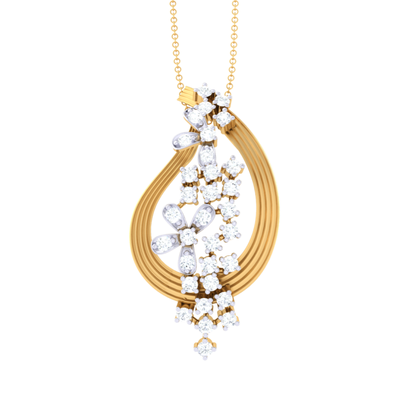 3D Printable Cad jewelry design of Lady diamond Pendant Modelo 3D .c4d .max .obj .3ds .fbx .stl .blend