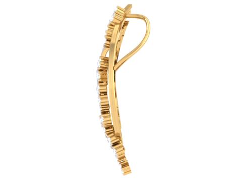 3D Printable Cad jewelry design of Lady diamond Pendant Modelo 3D