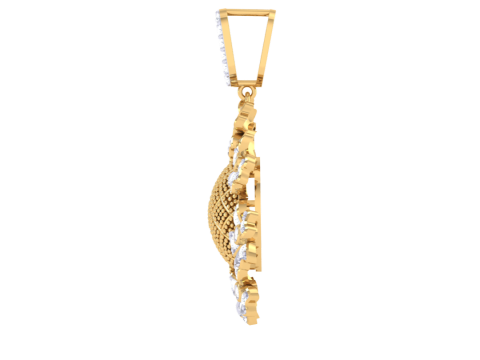 3D Printable Cad jewelry design of Lady diamond Pendant Modèle 3D
