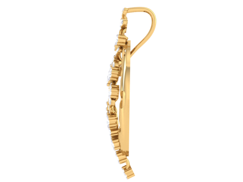 3D Printable Cad jewelry design of Lady diamond Pendant Modèle 3D