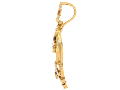 3D Printable Cad jewelry design of Lady diamond Pendant 3D मॉडल