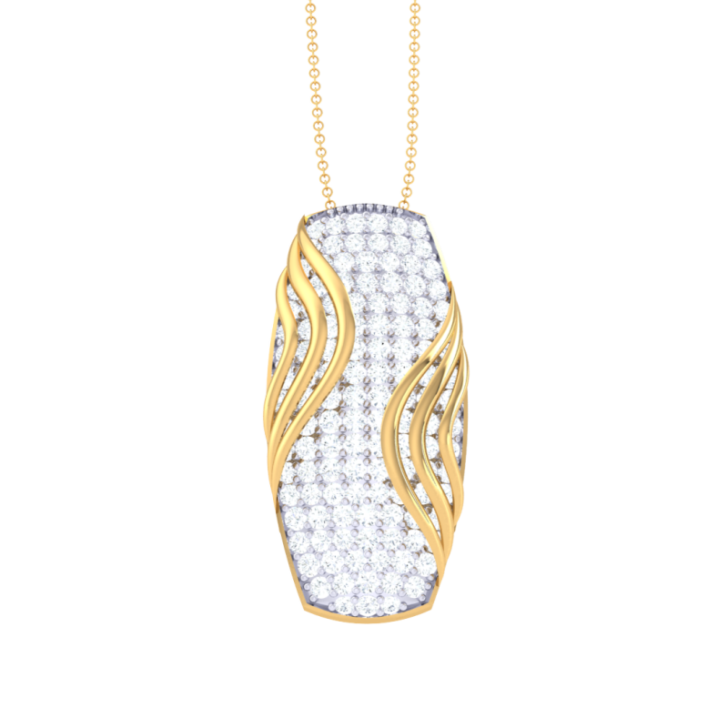3D Printable Cad jewelry design of Lady diamond Pendant Model 3D .c4d .max .obj .3ds .fbx .stl .blend