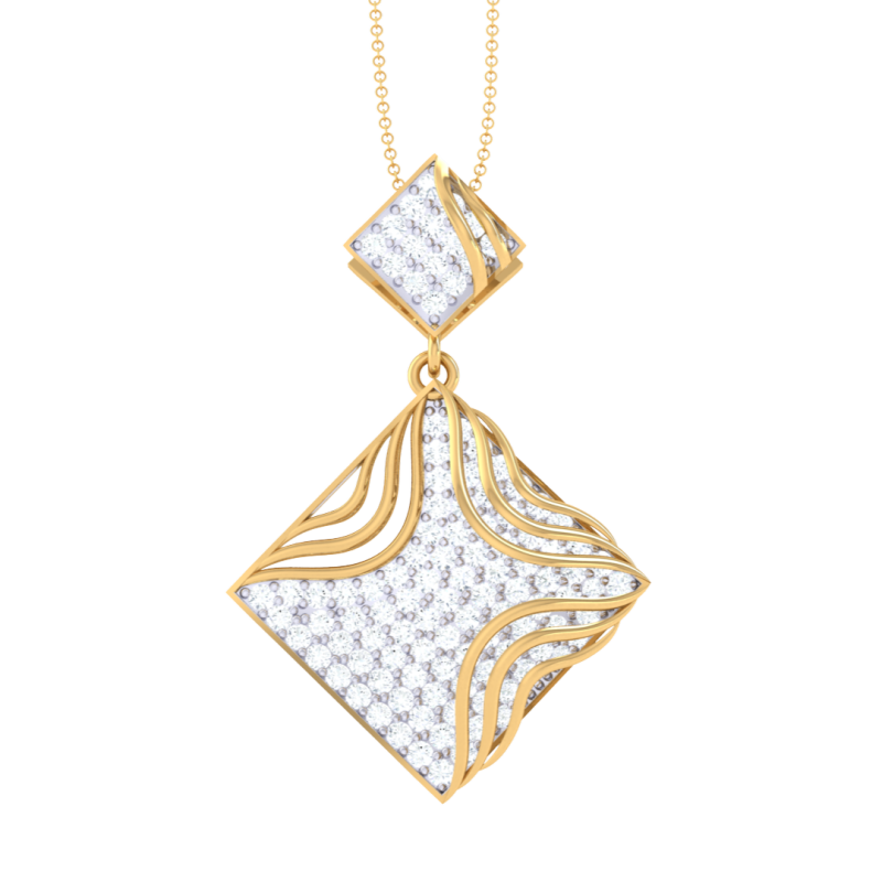 3D Printable Cad jewelry design of Lady diamond Pendant 3D 모델 .c4d .max .obj .3ds .fbx .stl .blend