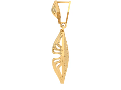 3D Printable Cad jewelry design of Lady diamond Pendant 3D Model