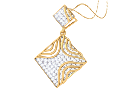 3D Printable Cad jewelry design of Lady diamond Pendant 3D 모델