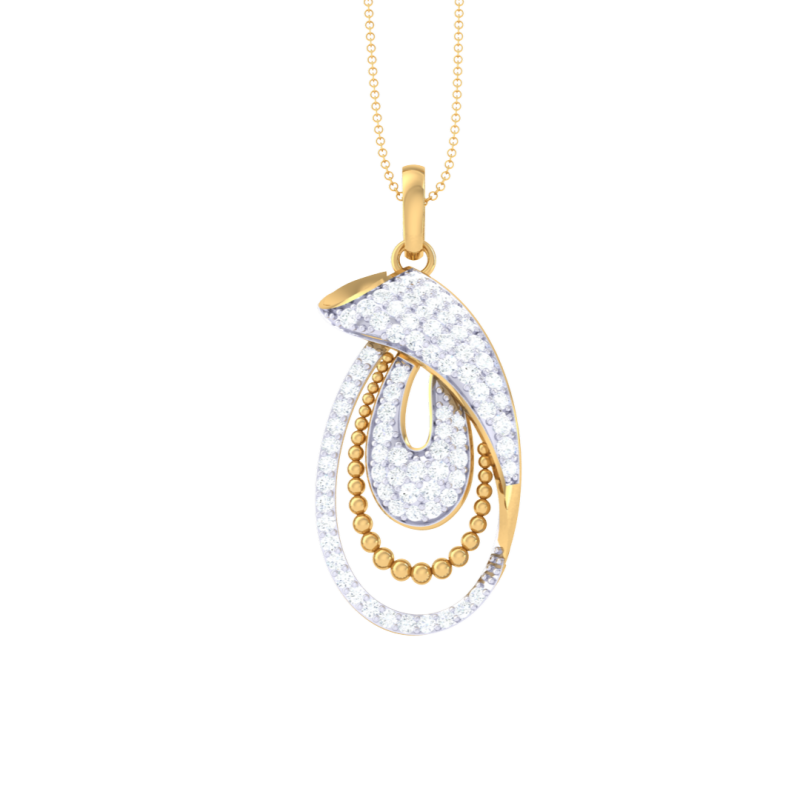 3D Printable Cad jewelry design of Lady diamond Pendant Modèle 3D .c4d .max .obj .3ds .fbx .stl .blend 
