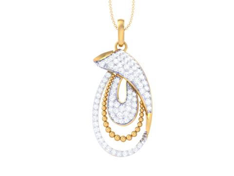 3D Printable Cad jewelry design of Lady diamond Pendant 3D 模型