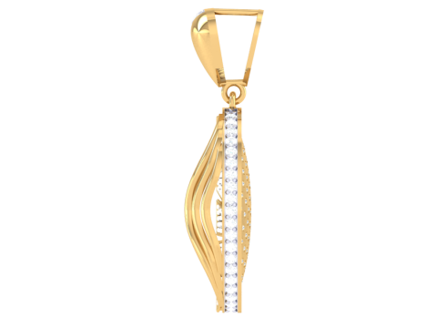 3D Printable Cad jewelry design of Lady diamond Pendant 3D मॉडल