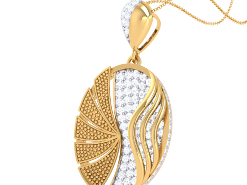 3D Printable Cad jewelry design of Lady diamond Pendant 3D मॉडल