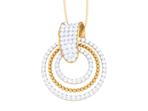 3D Printable Cad jewelry design of Lady diamond Pendant 3D 模型