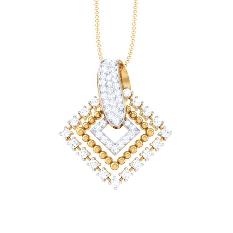 3D Printable Cad jewelry design of Lady diamond Pendant Modelo 3D .c4d .max .obj .3ds .fbx .stl .blend