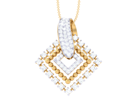 3D Printable Cad jewelry design of Lady diamond Pendant 3D 模型