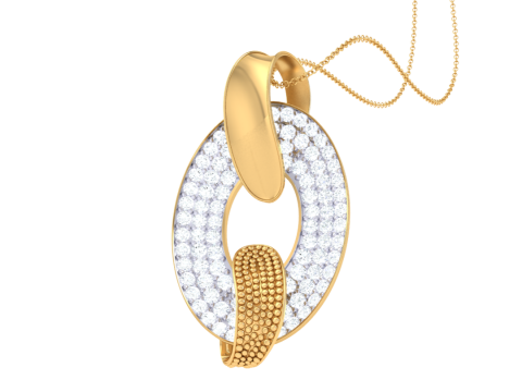 3D Printable Cad jewelry design of Lady diamond Pendant 3Dモデル