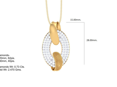 3D Printable Cad jewelry design of Lady diamond Pendant 3Dモデル