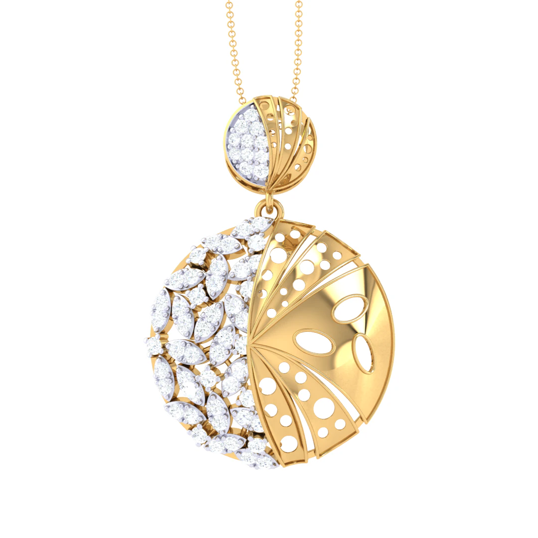 3D Printable Cad jewelry design of Lady diamond Pendant 3D Model .c4d .max .obj .3ds .fbx .stl .blend