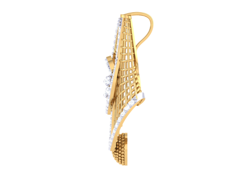 3D Printable Cad jewelry design of Lady diamond Pendant Model 3D