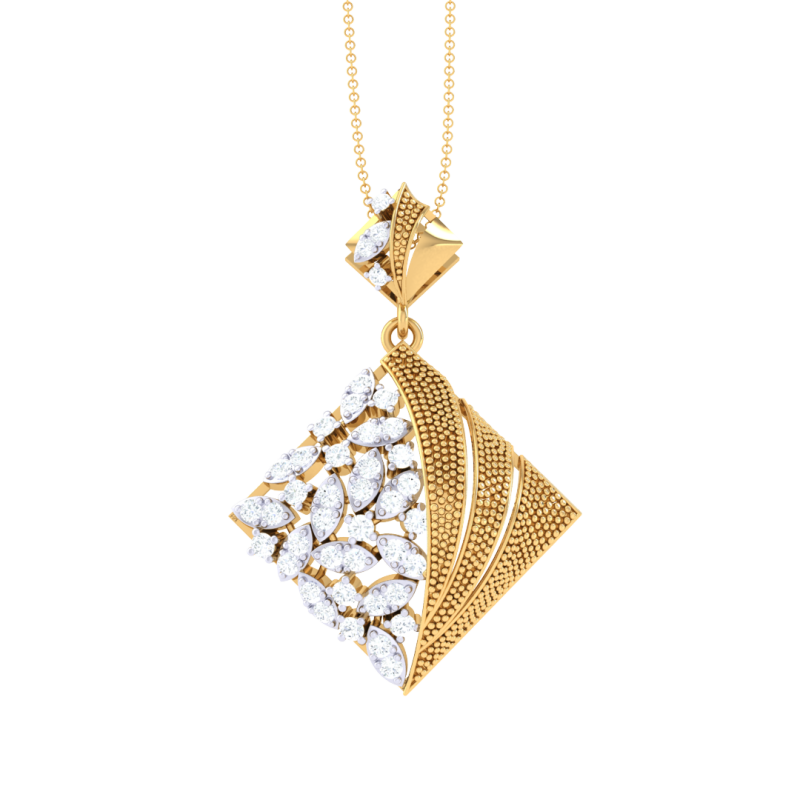 3D Printable Cad jewelry design of Lady diamond Pendant Model 3D .c4d .max .obj .3ds .fbx .stl .blend