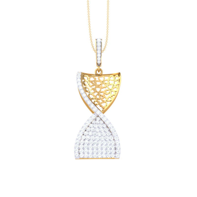 3D Printable Cad jewelry design of Lady diamond Pendant 3D मॉडल .c4d .max .obj .3ds .fbx .stl .blend