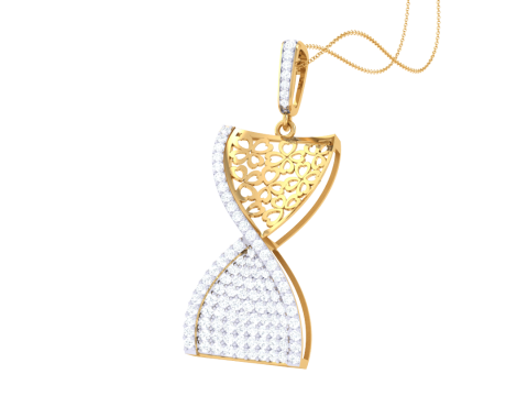 3D Printable Cad jewelry design of Lady diamond Pendant 3D मॉडल