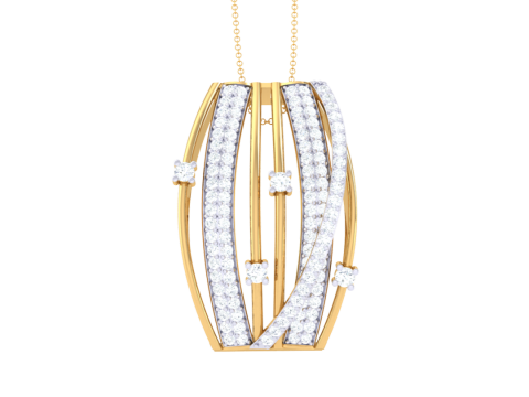 3D Printable Cad jewelry design of Lady diamond Pendant 3D 模型