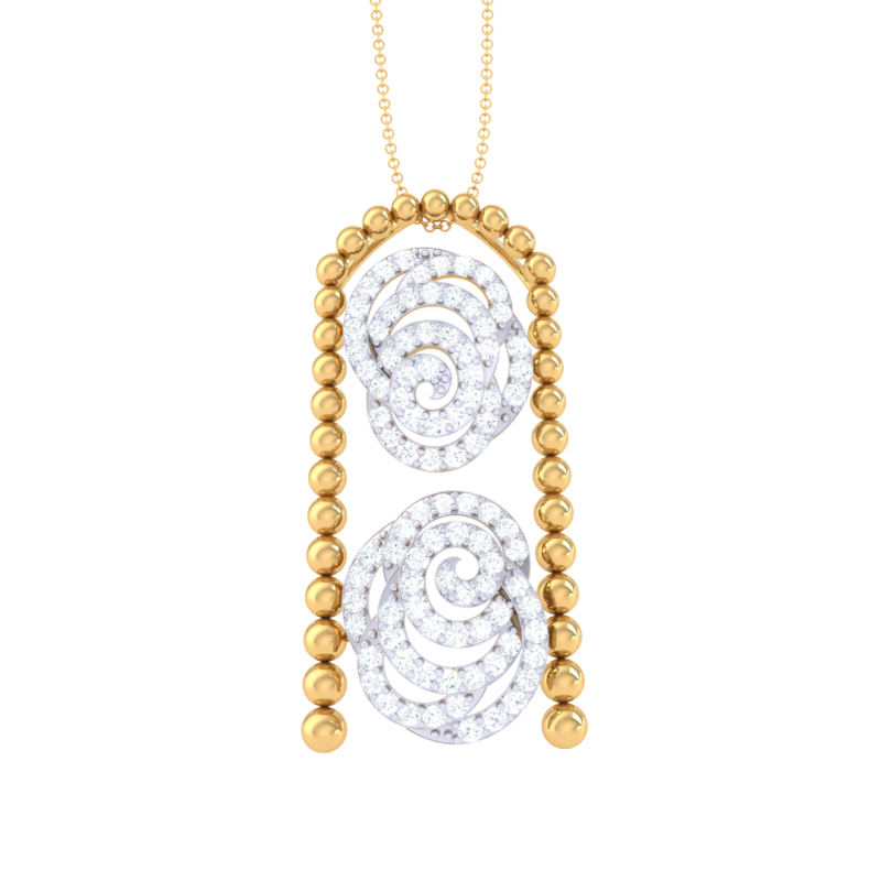 3D Printable Cad jewelry design of Lady diamond Pendant 3D मॉडल .c4d .max .obj .3ds .fbx .stl .blend