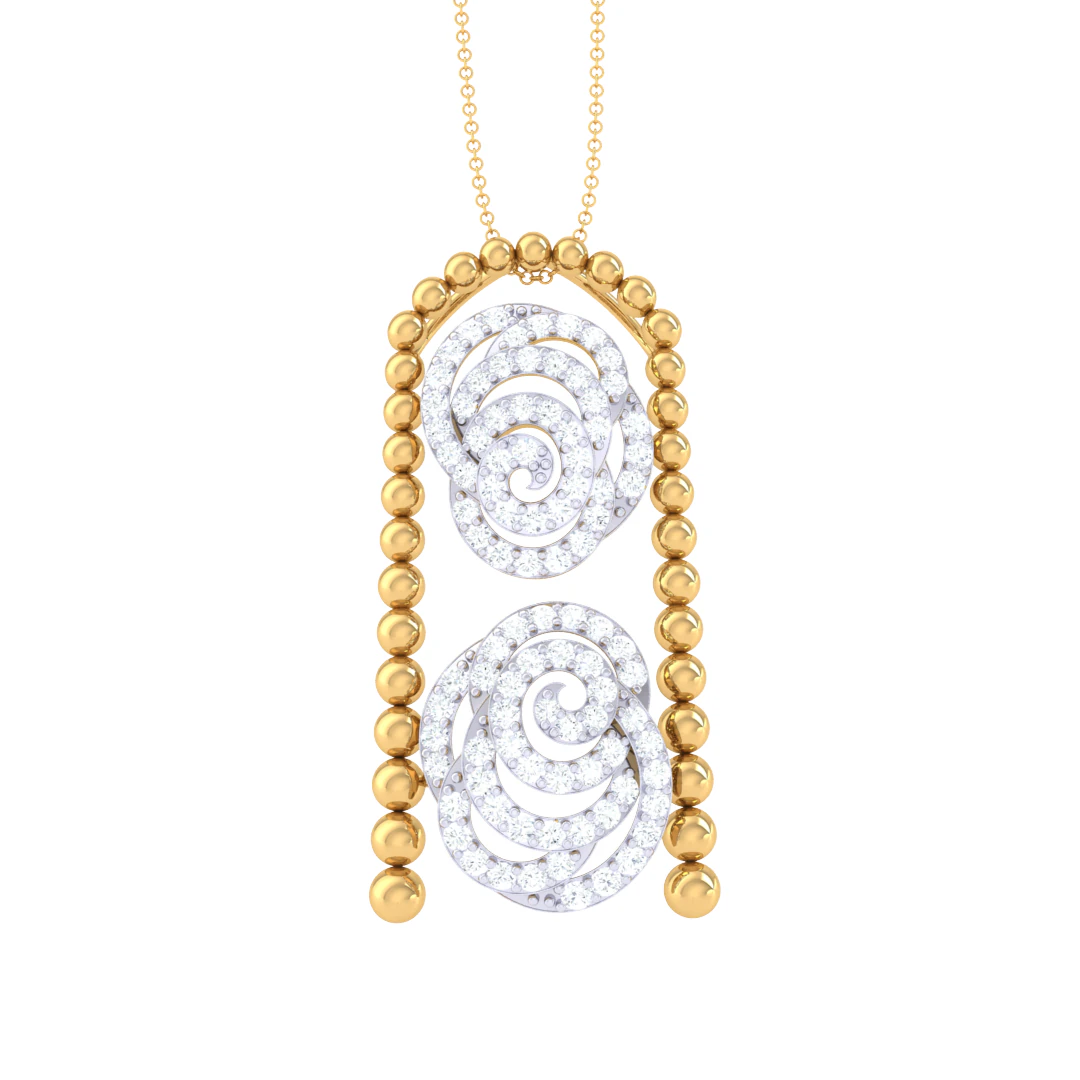 3D Printable Cad jewelry design of Lady diamond Pendant 3D Model .c4d .max .obj .3ds .fbx .stl .blend 