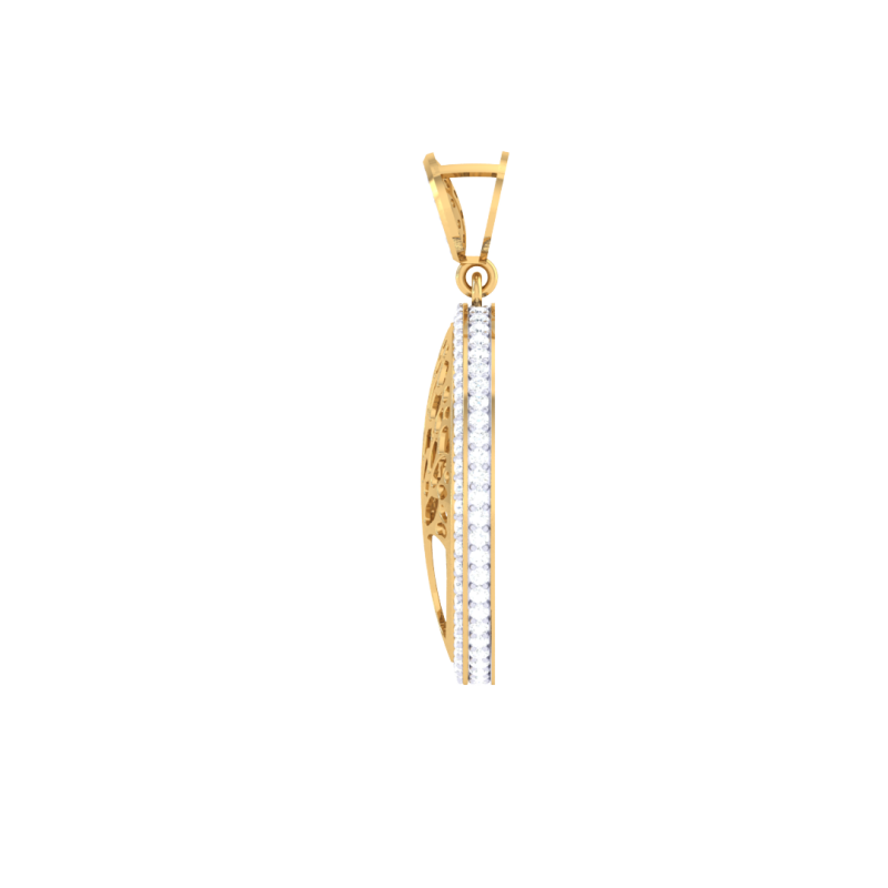3D Printable Cad jewelry design of Lady diamond Pendant Modèle 3D .c4d .max .obj .3ds .fbx .stl .blend