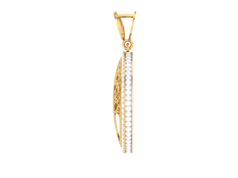 3D Printable Cad jewelry design of Lady diamond Pendant 3D 模型