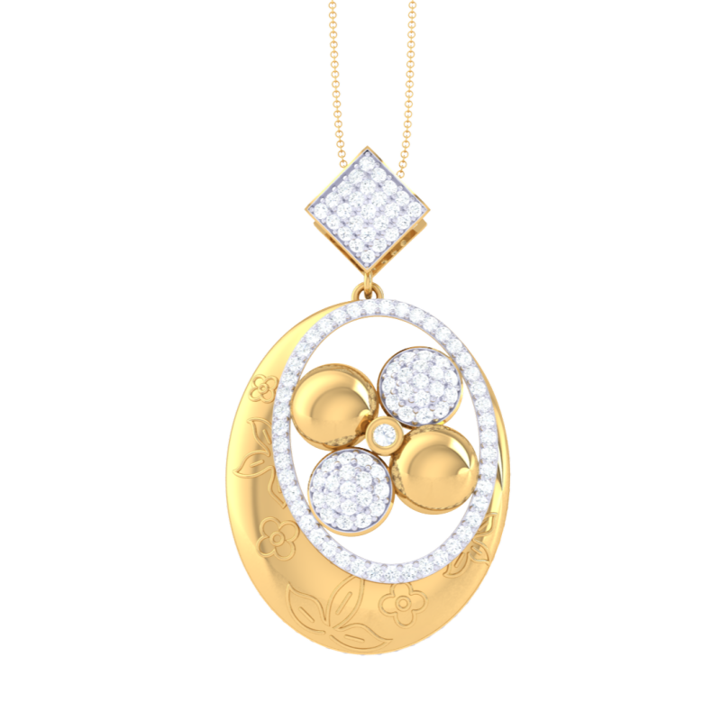 3D Printable Cad jewelry design of Lady diamond Pendant 3D Model .c4d .max .obj .3ds .fbx .stl .blend