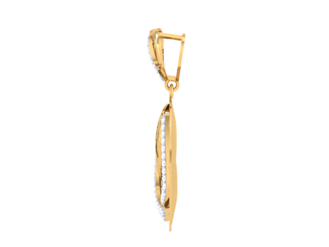 3D Printable Cad jewelry design of Lady diamond Pendant 3D 模型