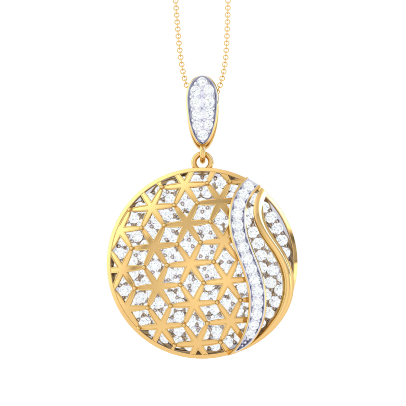 3D Printable Cad jewelry design of Lady diamond Pendant 3D मॉडल .c4d .max .obj .3ds .fbx .stl .blend