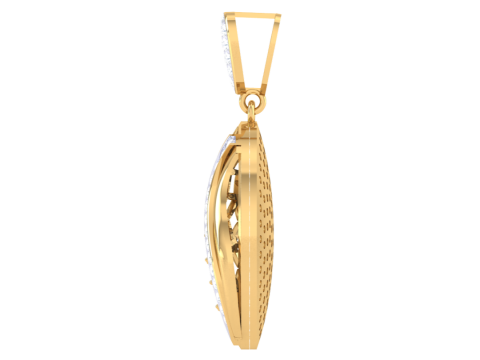 3D Printable Cad jewelry design of Lady diamond Pendant 3D मॉडल