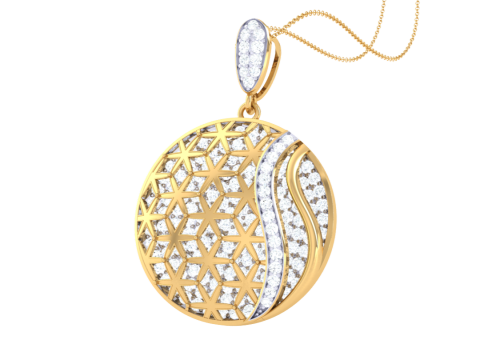 3D Printable Cad jewelry design of Lady diamond Pendant 3D मॉडल