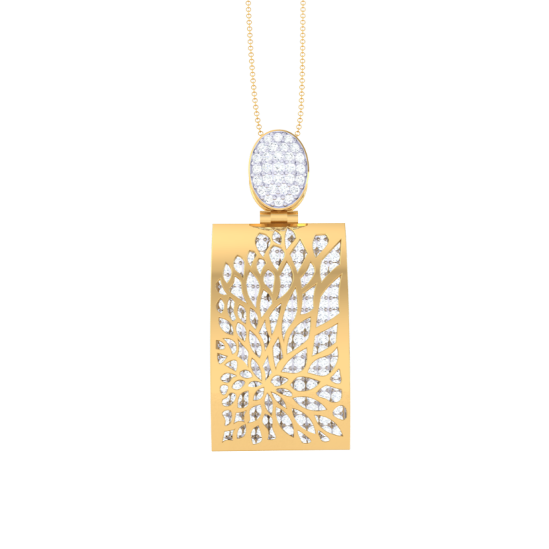 3D Printable Cad jewelry design of Lady diamond Pendant 3D Model .c4d .max .obj .3ds .fbx .stl .blend 