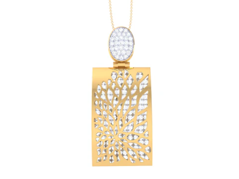 Design di gioielli Cad stampabile in 3D del pendente con diamanti Lady Modello 3D